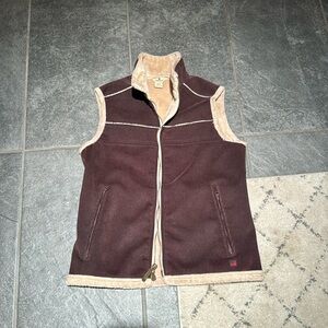 Woolrich Women's Vest Corduroy Faux Fur Fleece Lined Riding Vest Size Small